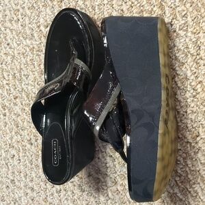 Coach platform sandals